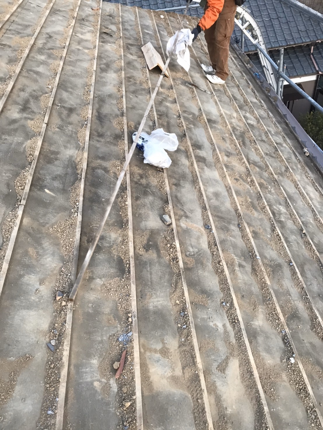 千葉県館山市にて屋根の葺き替え工事と下屋棟取り直し